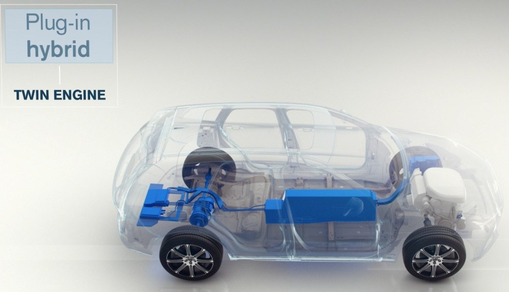 Still from animation - Plug-in hybrid, Twin Engine